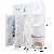 Gyerek moduláris szekrény, fehér/barna gyerek minta, KITARO