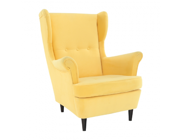 Füles fotel, sárga/wenge, RUFINO 3 NEW
