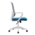 Irodai szék, szürke/petróleumzöld/fehér, SALOMO TYP 1