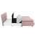 Kinyitható fotel, rózsaszín/világosszürke KENY NEW, raktári