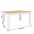 Étkezőasztal kinyitható,  tölgy craft arany/tölgy craft fehér, 135-184x86 cm, SUDBURY