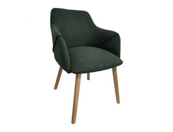 Design szék, zöld/bükk, PETRUS