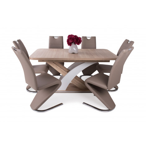 Lina étkező Berta asztallal-Wenge asztal-Dió szék