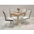 Sonoma tölgy asztal - fehér szék