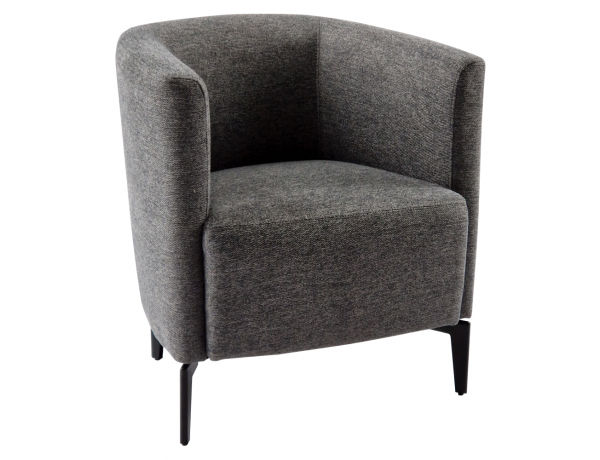 Design fotel, szürke/fekete, KAPY