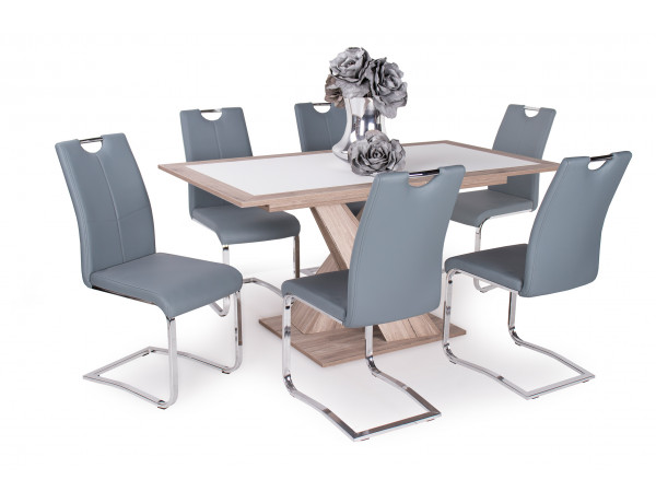 Mona étkező Flóra asztallal-San Remo asztal-Fekete szék